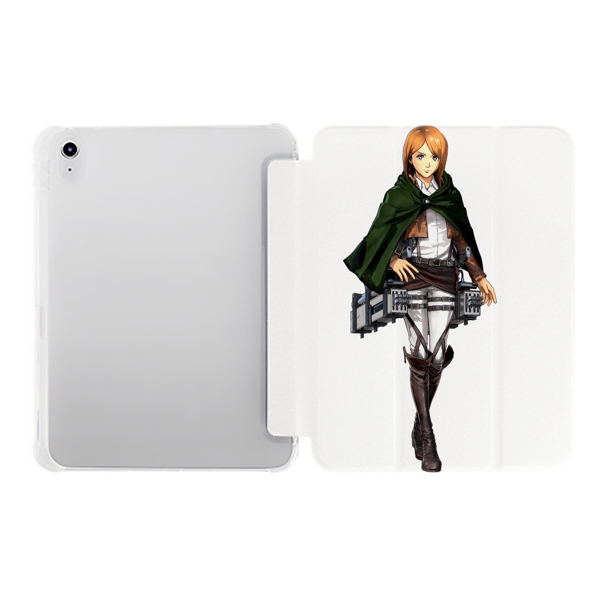 （画像用） 進撃の巨人 ペトラ·ラル Attack on Titan Petra Rall IPad ケース ペン収納付き 三つ折りスタンド PUレザー×シリコン 対応機種9.5/10.5/10.9インチ